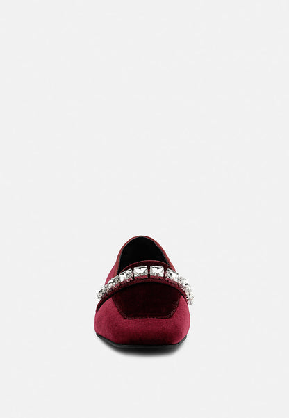 Lamington Handcrafted Velvet Diamante Loafers