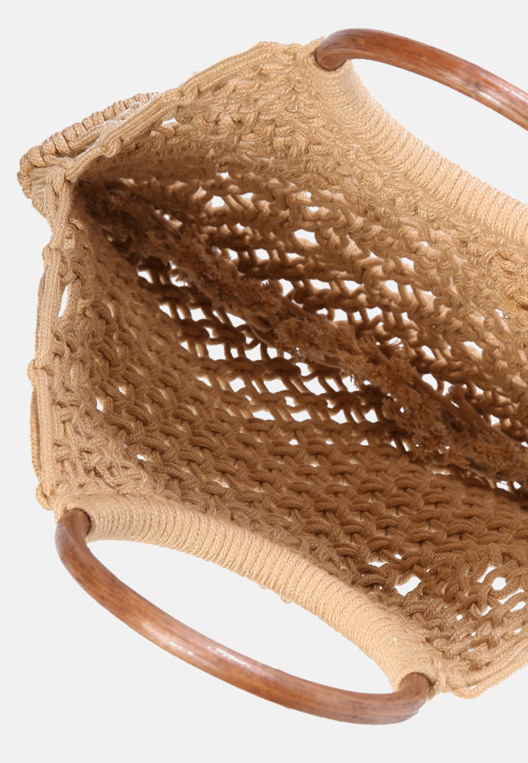 Left In Knots Handmade Cotton Crochet Bag