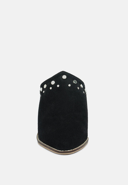 Leslie Stacked Heel Mules