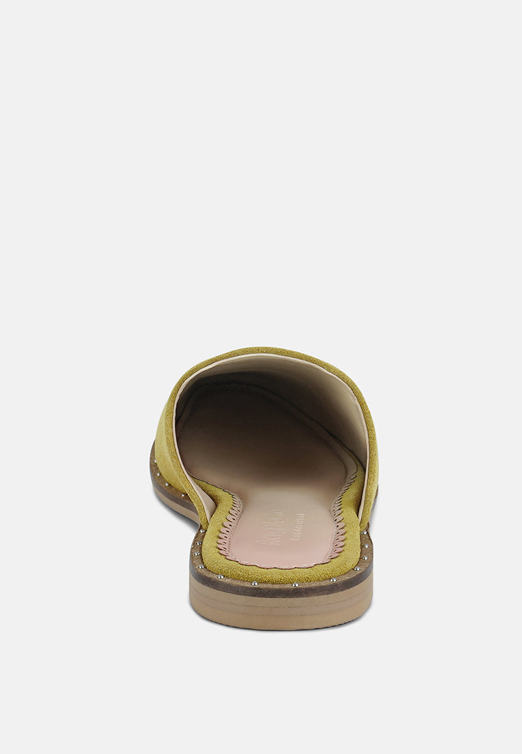 Lia Handcrafted Canvas Mules