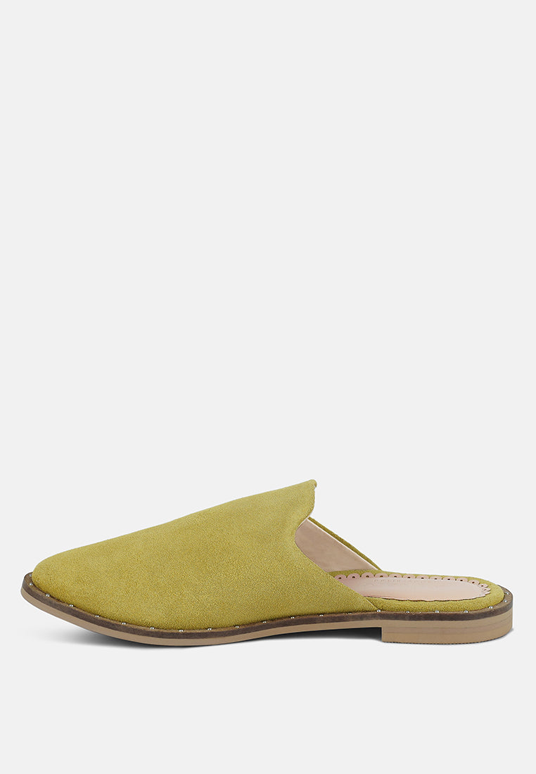 Lia Handcrafted Canvas Mules