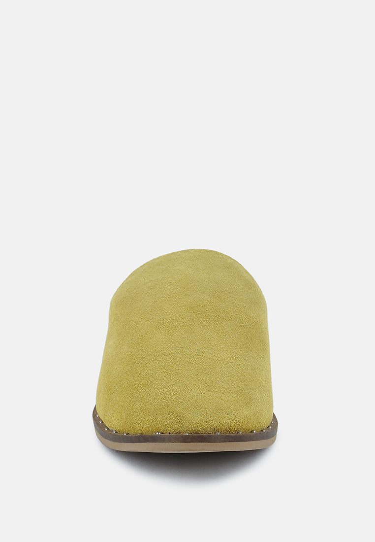 Lia Handcrafted Canvas Mules