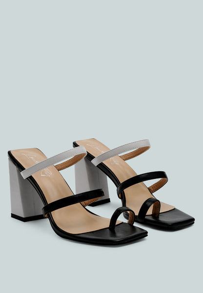 Marve Color Block Heeled Sandals