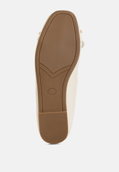 Moi Metallic Embellished Flat Ballerinas