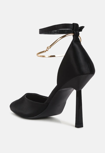 Hobnob Anklet Embellishment Stiletto Sandals
