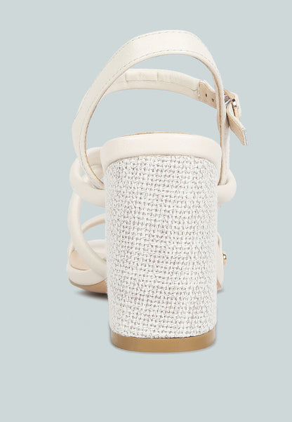 Artha Open Square Toe Block Heel Sandals