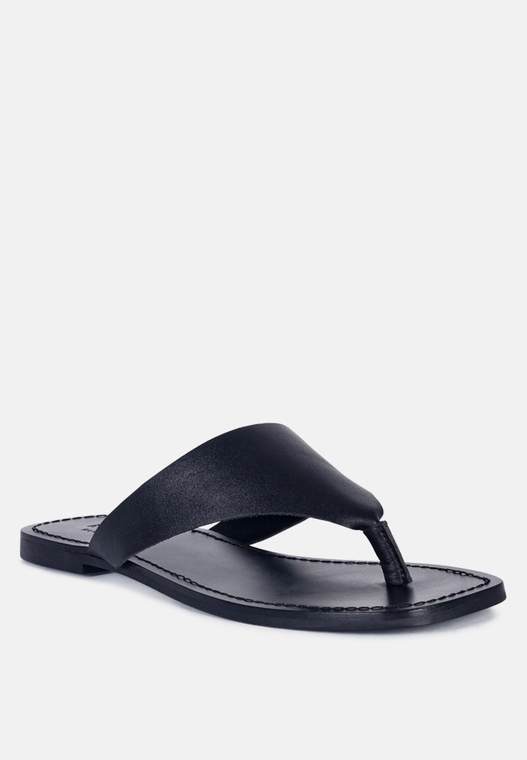 Orofer Soft Leather Luxury Thong Flats