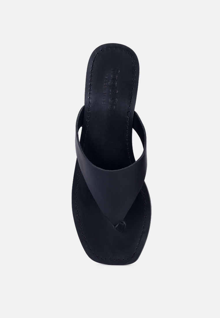 Orofer Soft Leather Luxury Thong Flats