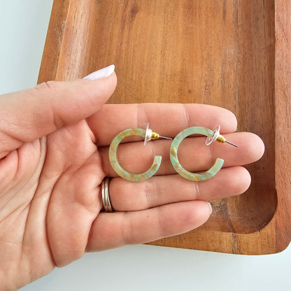 Cam Mini Hoops - Champagne Mint