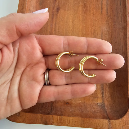Luxe Treya Hoops - Gold