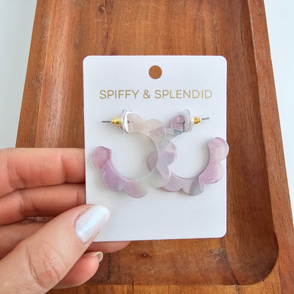 Flora Hoops - Lilac Quartz