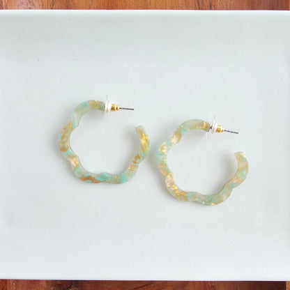Posey Hoops - Champagne Mint