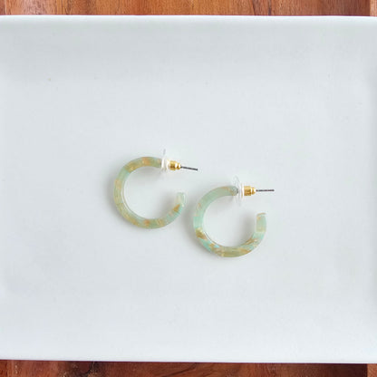 Cam Mini Hoops - Champagne Mint