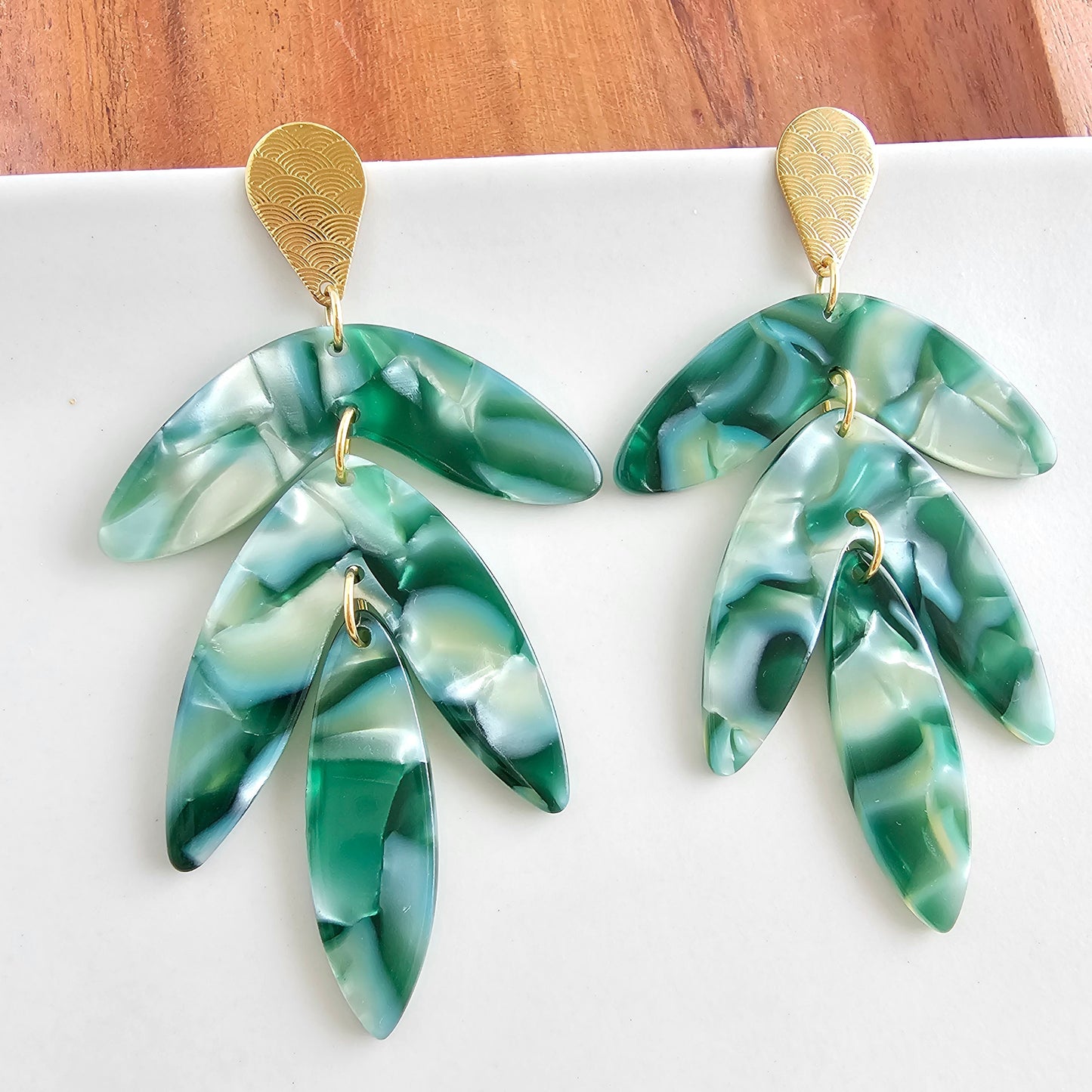 Kailani Earrings - Palm Lustre