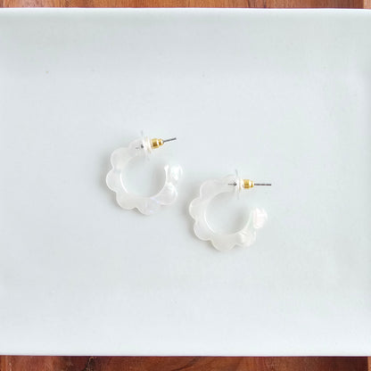 Flora Mini Hoops - Opalite