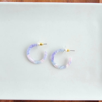 Cam Mini Hoops - Pastel Prism