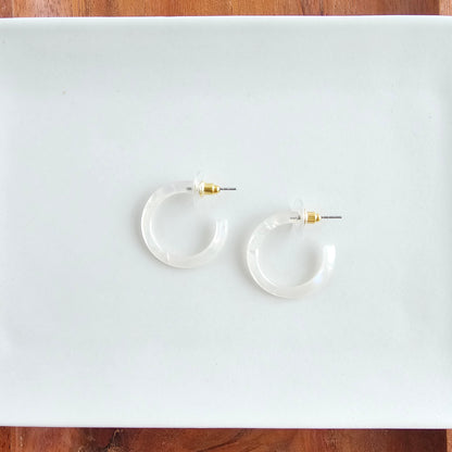 Cam Mini Hoops - Opalite