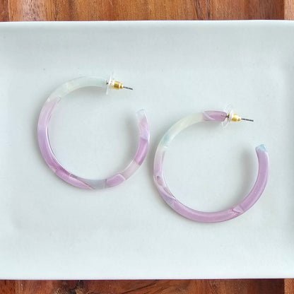 Cameron Hoops - Lilac Quartz