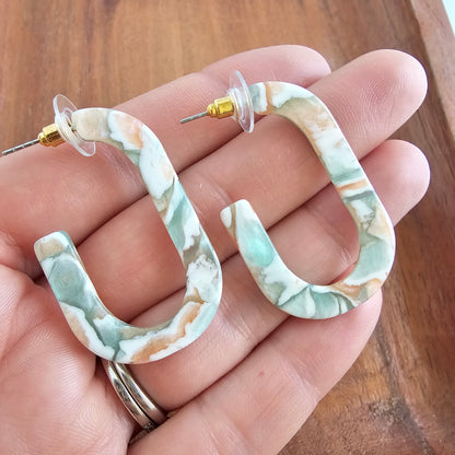 Jenna Hoops - Creamsicle Mint