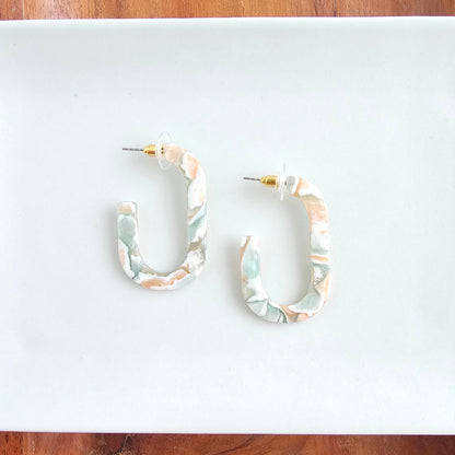 Jenna Hoops - Creamsicle Mint