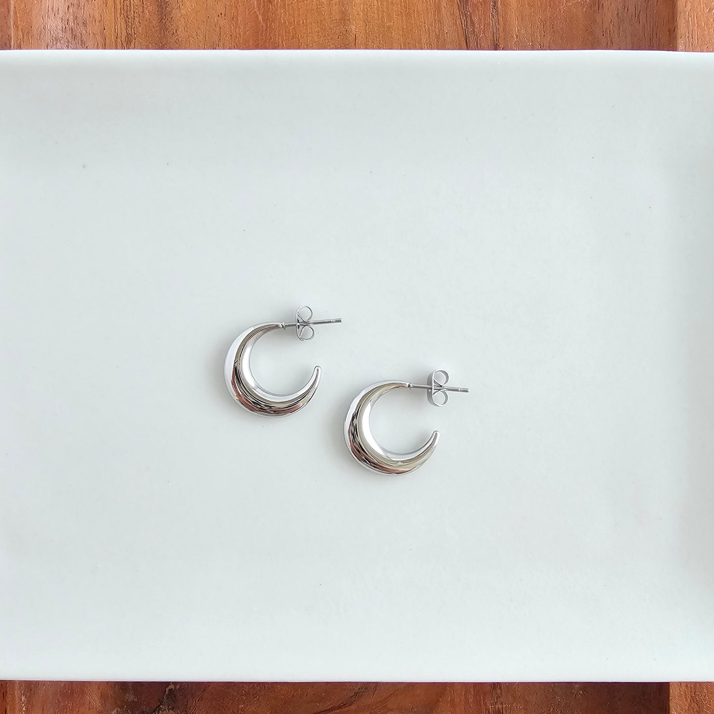 Luxe Selena Hoops - Silver