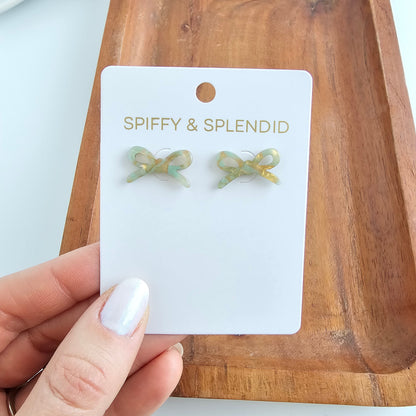 Bowie Studs - Champagne Mint