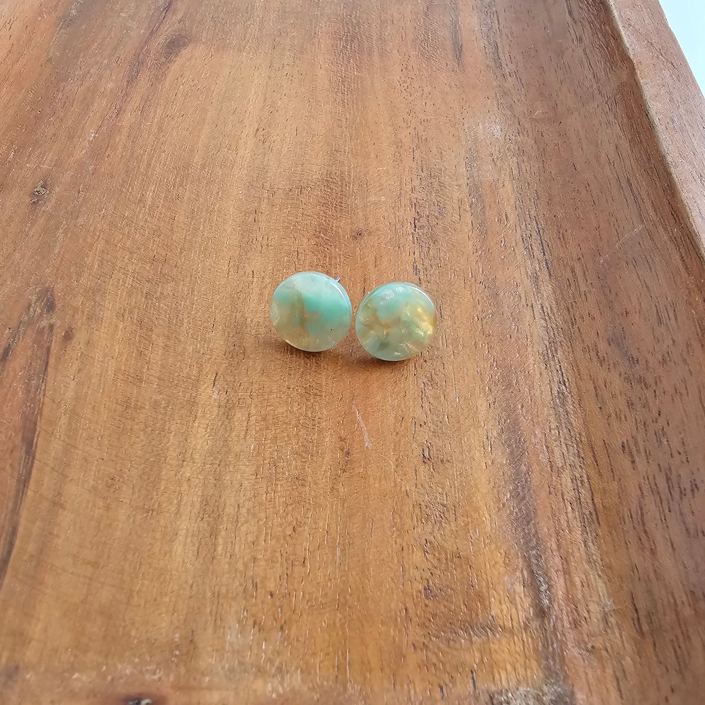 Gia Studs - Champagne Mint