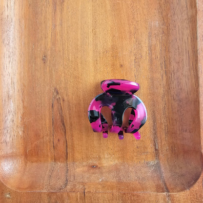 Claire Hair Claw Trio - Blue Tortoise, Snow Tortoise, and Fuchsia Tortoise