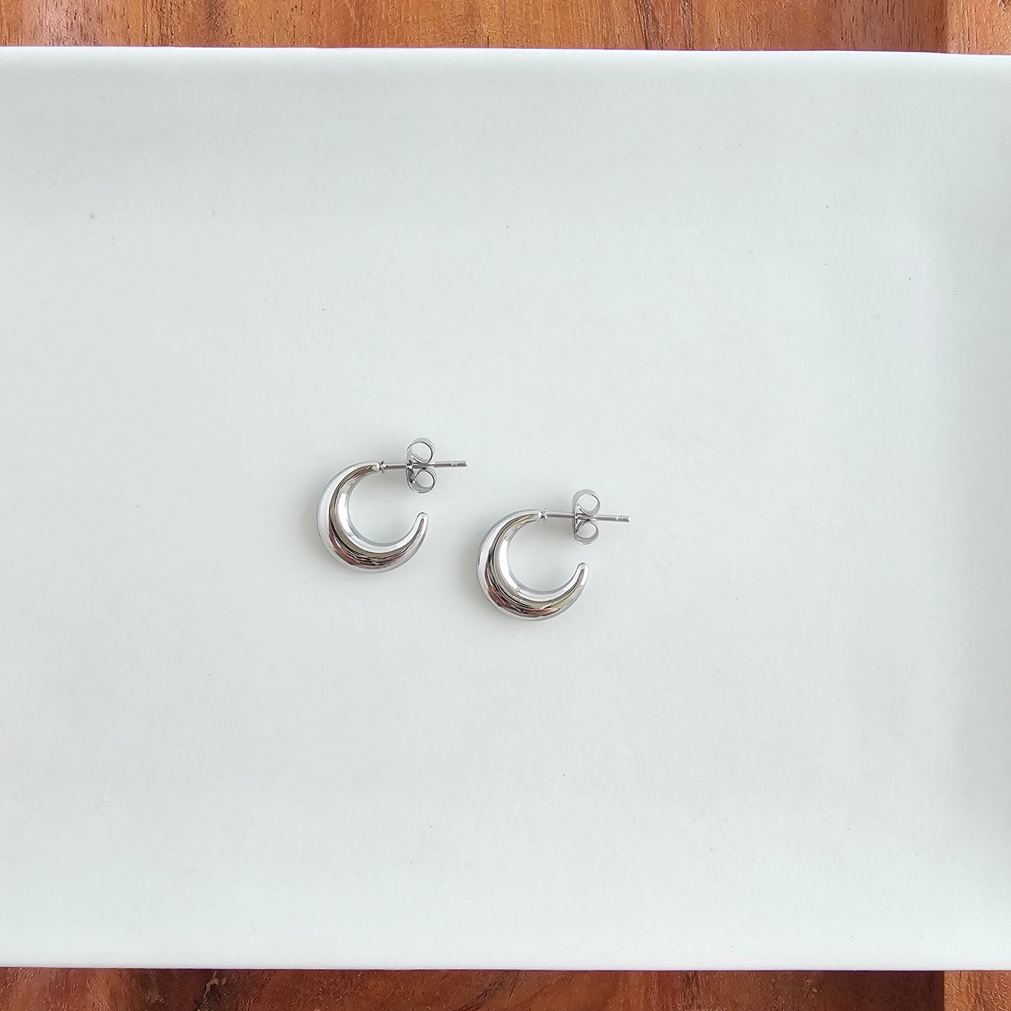 Luxe Selena Hoops - Mini - Silver