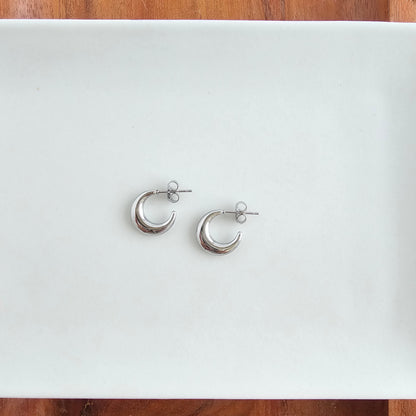 Luxe Selena Hoops - Mini - Silver