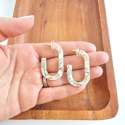 Jenna Hoops - Creamsicle Mint