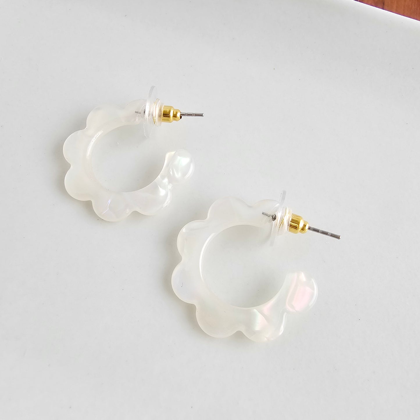 Flora Mini Hoops - Opalite