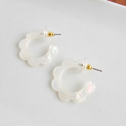 Flora Mini Hoops - Opalite