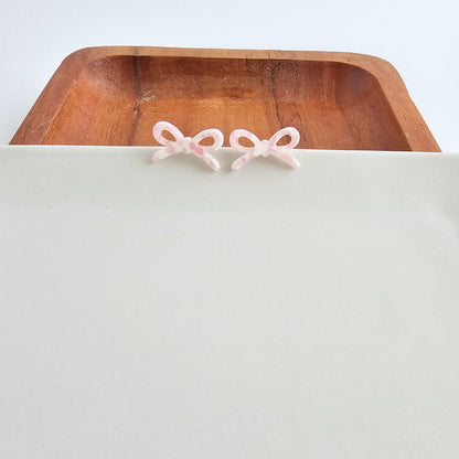 Bowie Studs - Powder Pink Dot
