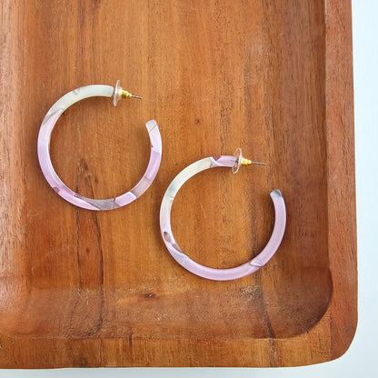Cameron Hoops - Lilac Quartz