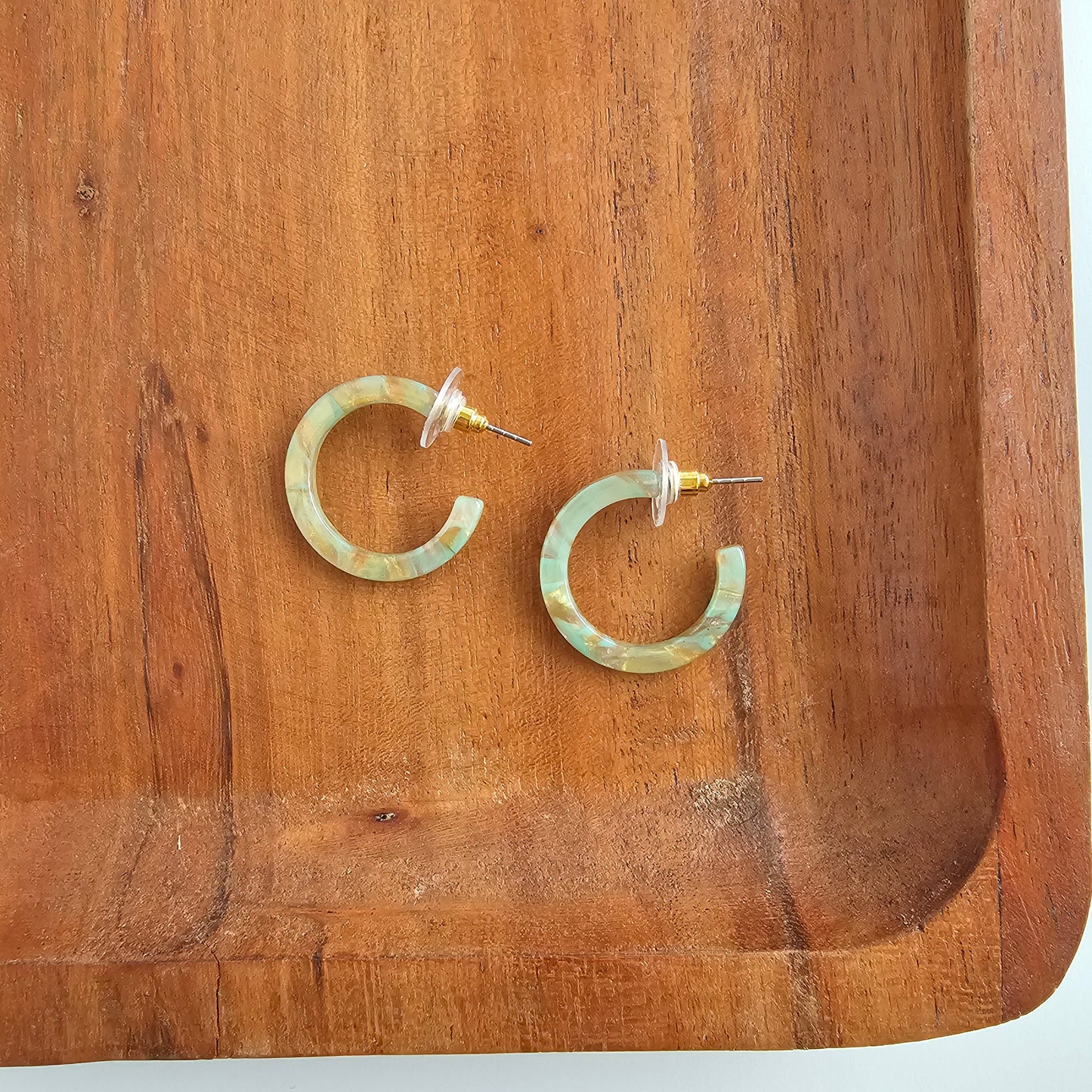 Cam Mini Hoops - Champagne Mint