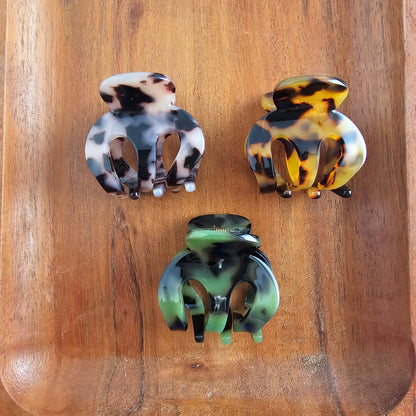 Claire Hair Claw Trio - Olive Tortoise, Blonde Tortoise, and Tortoise