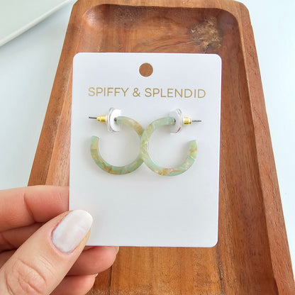 Cam Mini Hoops - Champagne Mint