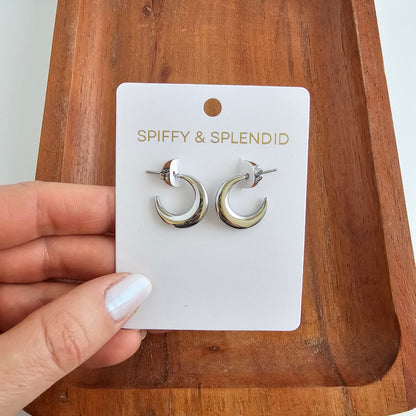 Luxe Selena Hoops - Silver
