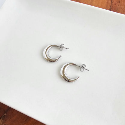 Luxe Selena Hoops - Silver