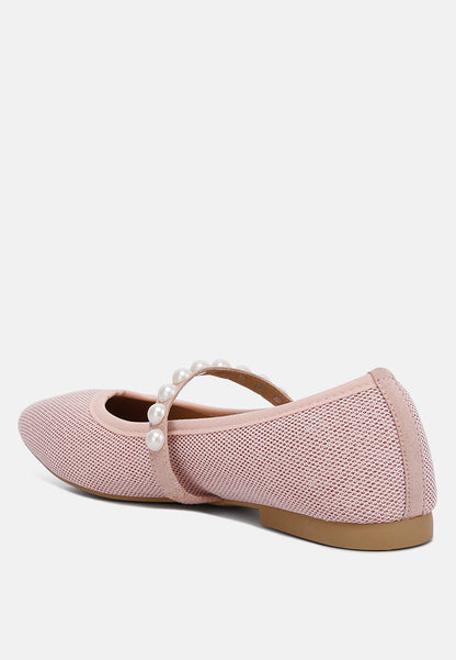 Sassie Pearl Embellished Ballerina Flats