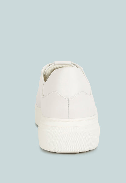 Schick Lace Up Leather Sneakers