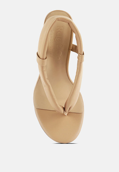 Singles High Heeled Thong Sandals