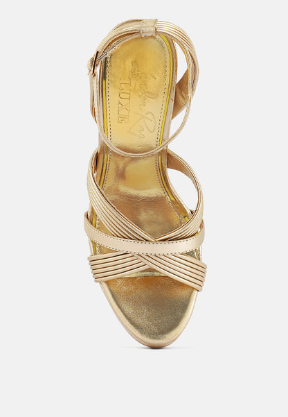 Splendid Crisscross Straps High Heel Sandals