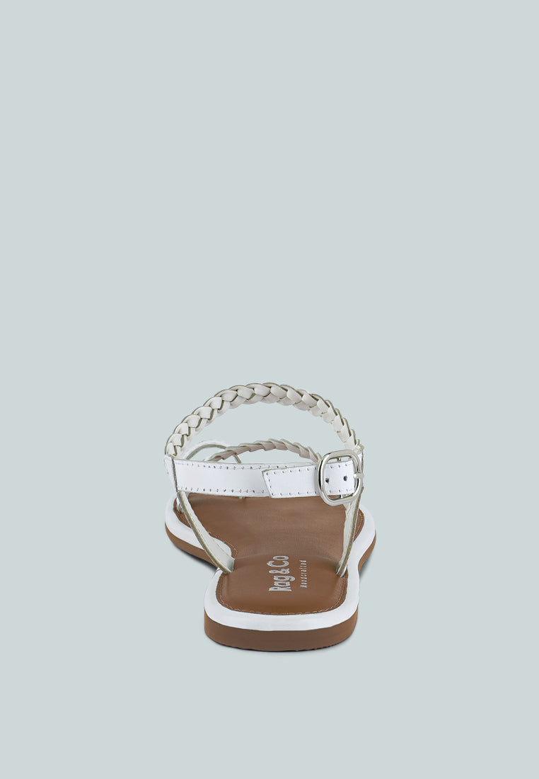 Stallone Braided Flat Sandals