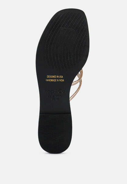 Sweetin Strappy Flat Slip On Sandals