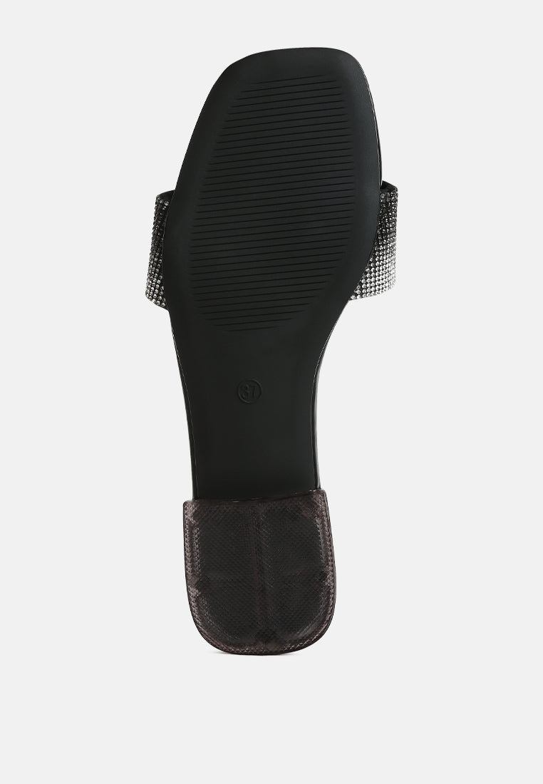 Top Flirt Rhinestone Slip On Sandals