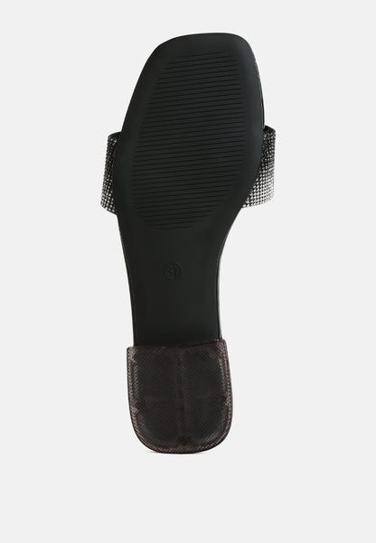 Top Flirt Rhinestone Slip On Sandals